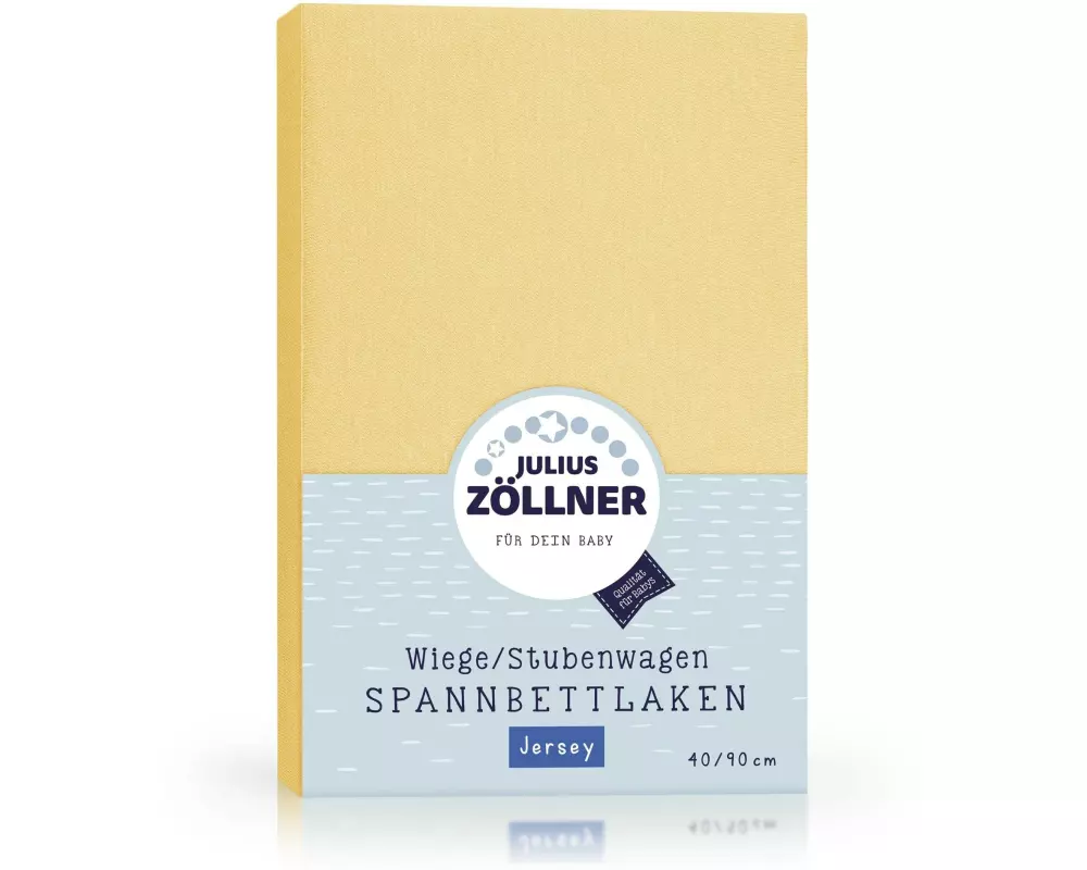 Julius Zöllner Fix-Leintuch Jersey 90 x 40 cm, Banana