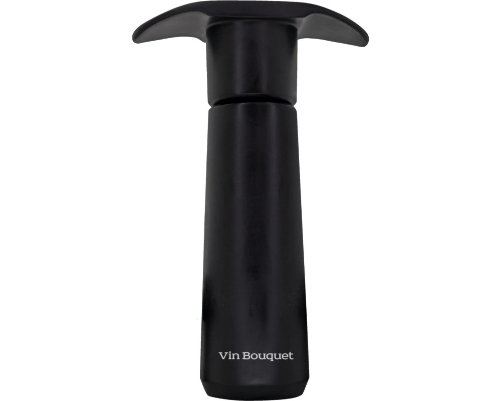 Vin Bouquet Weinpumpe Vakuumpumpe mit 2 Verschlüssen, Schwarz