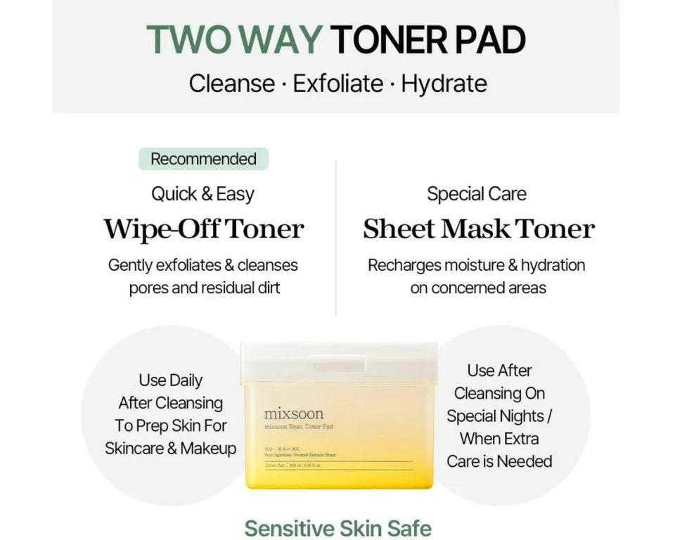 mixsoon Bean Toner Pad 70 Stück