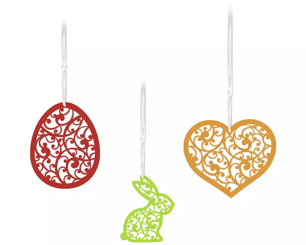 URSUS Osterbastelset Intensiv 6 Blatt in 6 Farben, 45 Laserteile