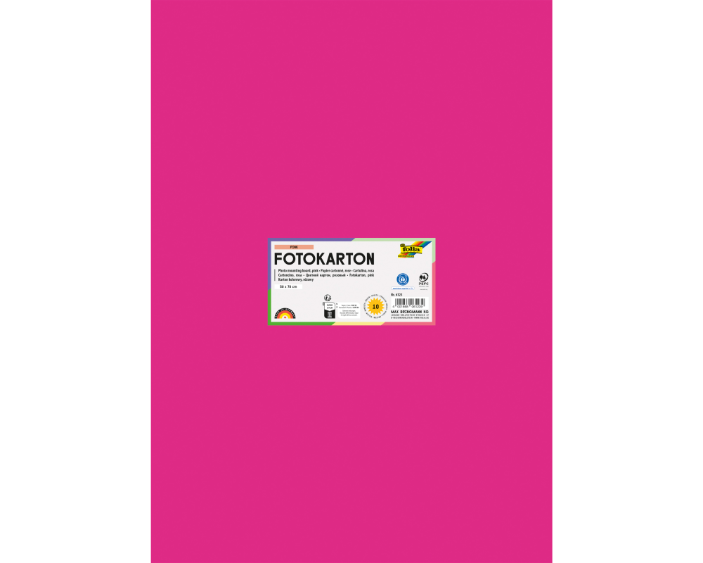 FOLIA Fotokarton 50x70cm 6123 300g, pink