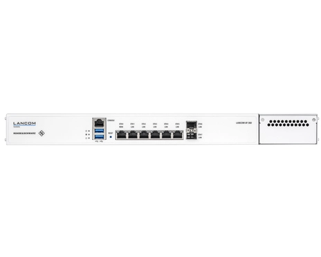 LANCOM R&S Unified Firewall UF-360, 11.6 Gbit/s, 2.2 Gbit/s, 1400 Mbit/s, Wired, 10,100,1000 Mbit/s, RJ-45