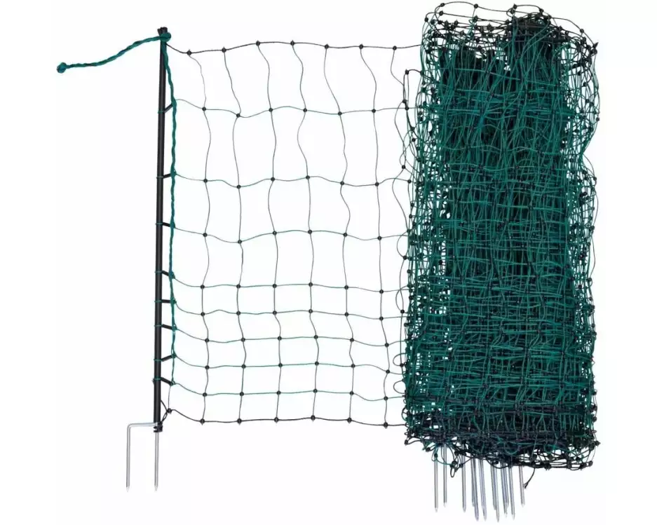 Kerbl Mobiler Hundezaun mit Doppelspitze 20 m, Grün