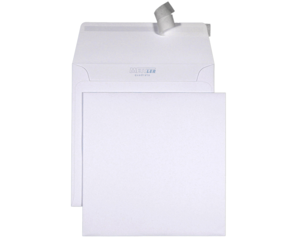 METTLER Couvert ohne Fenster 155x155mm 8066-155-155 120g, ultraweiss 500 Stk.