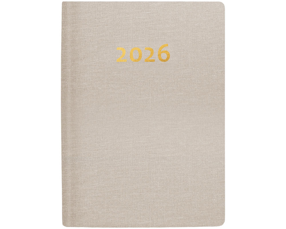 BIELLA Taschenagenda Memento 2026 825401100026U 1W/2S beige ML 10.1x14.2cm