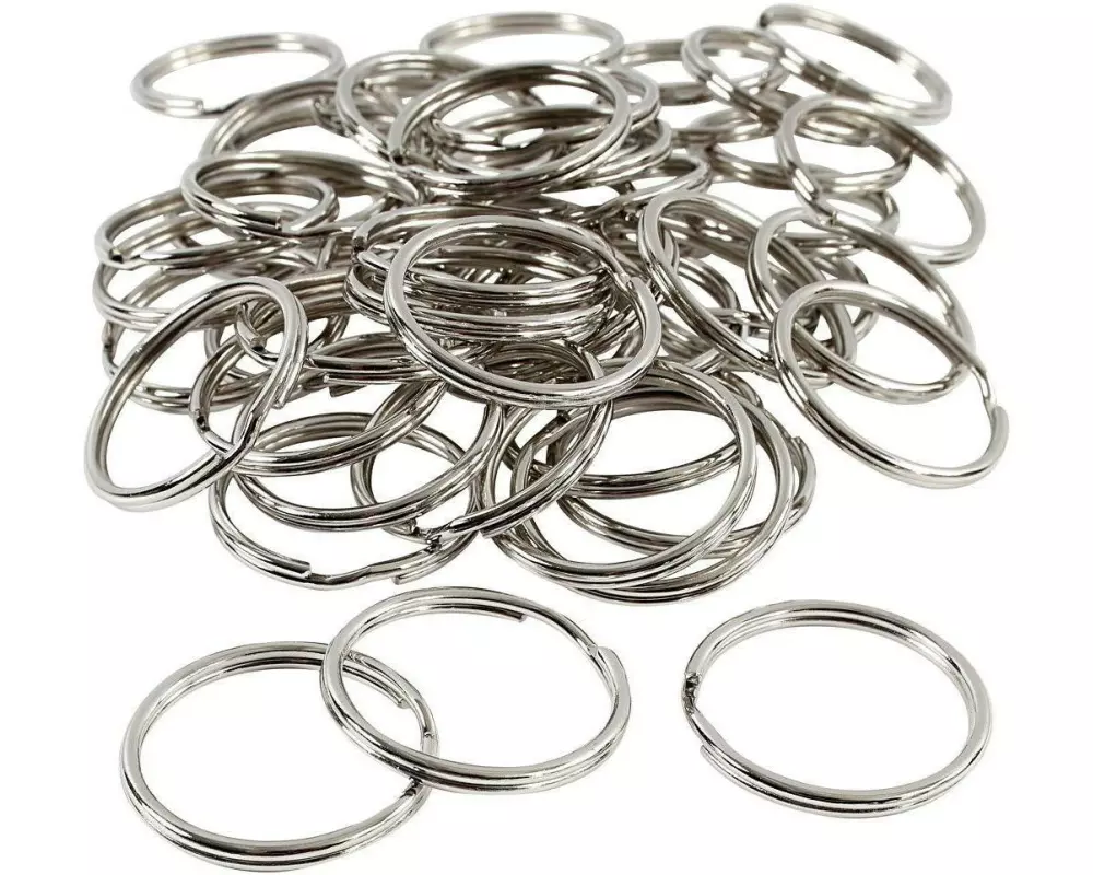 Creativ Company Spaltring 30 mm Metall, 80 Stück