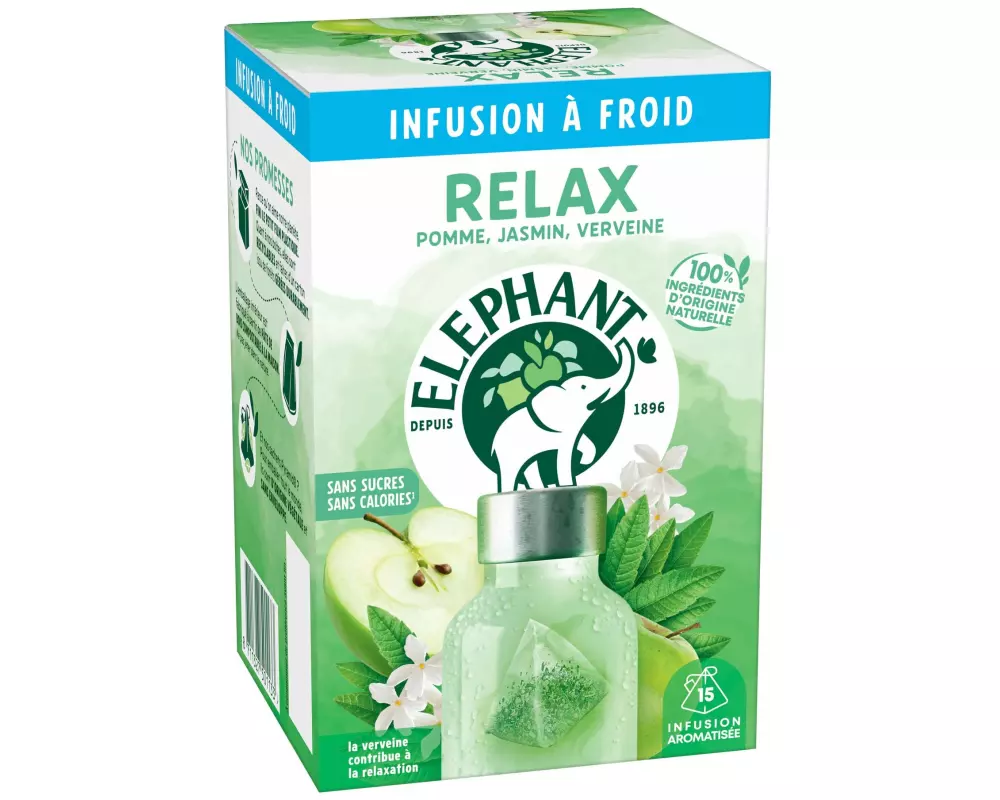 Eléphant Teebeutel Cold Infusion a Froid Relax 15 Stück