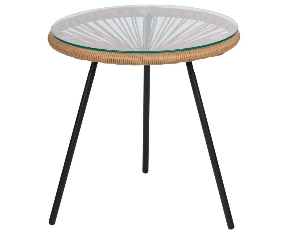 Arti Casa Tisch Acapulco Glas Metall Rund 45 x 45 cm