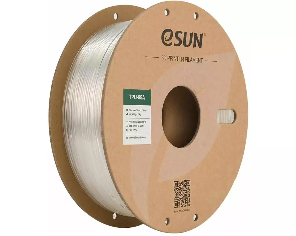 eSun Filament TPU-95A Transparent 1.75 mm 1 kg