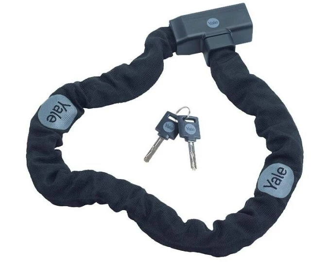 Yale Veloschloss YCHK0 Kettenschloss mit Schlüssel, 90 cm