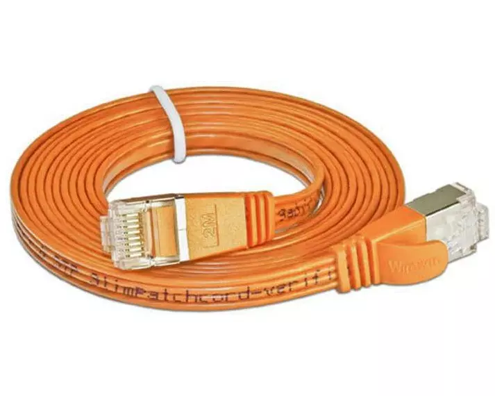 SLIM Slimpatchkabel RJ-45 - RJ-45, Cat 6, STP, 15 m, Orange