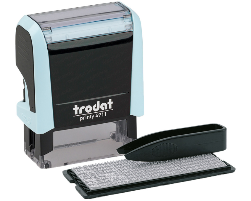 TRODAT Printy 4911 Typo 3 Zeilen Text 180853 pastellblau