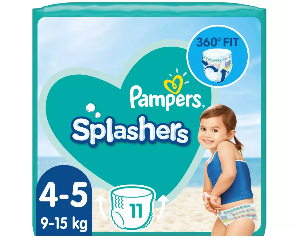 Pampers Windeln Splashers Tragepack Grösse 4-5, 11 Stück