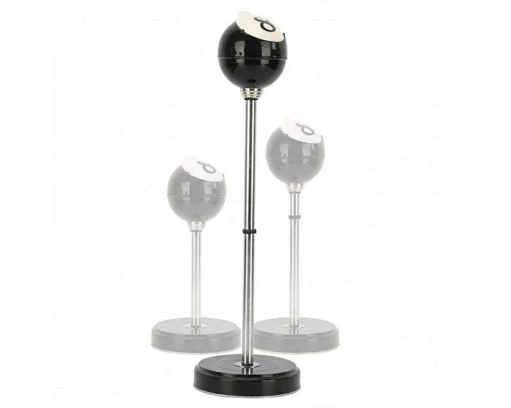 relaxdays Standaschenbecher Schwarz/Silber/Weiss