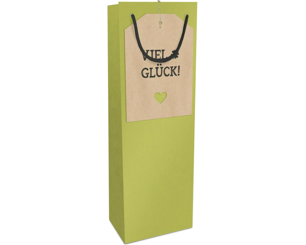Braun + Company Flaschentasche Viel Glück 12 x 36 x 10 cm