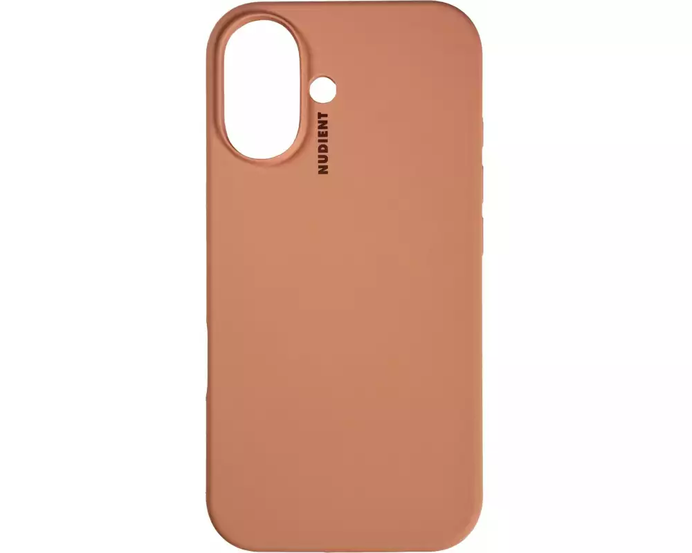 Nudient Back Cover Base Case Magsafe iPhone 16 Plus Peach Orange