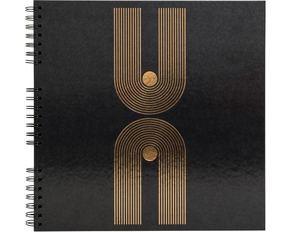 EXACOMPTA Spiralalbum Graphik 32x32cm 16848E Schwarz 60 Seiten