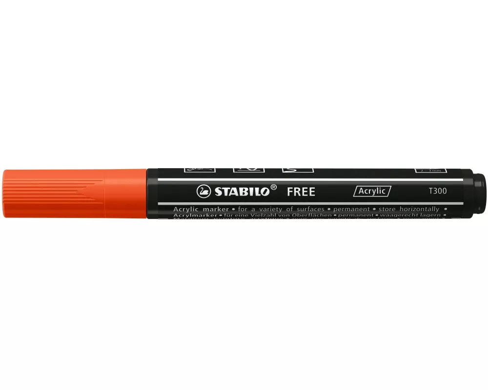 STABILO Acrylmarker Free Acrylic T300 Hellrot