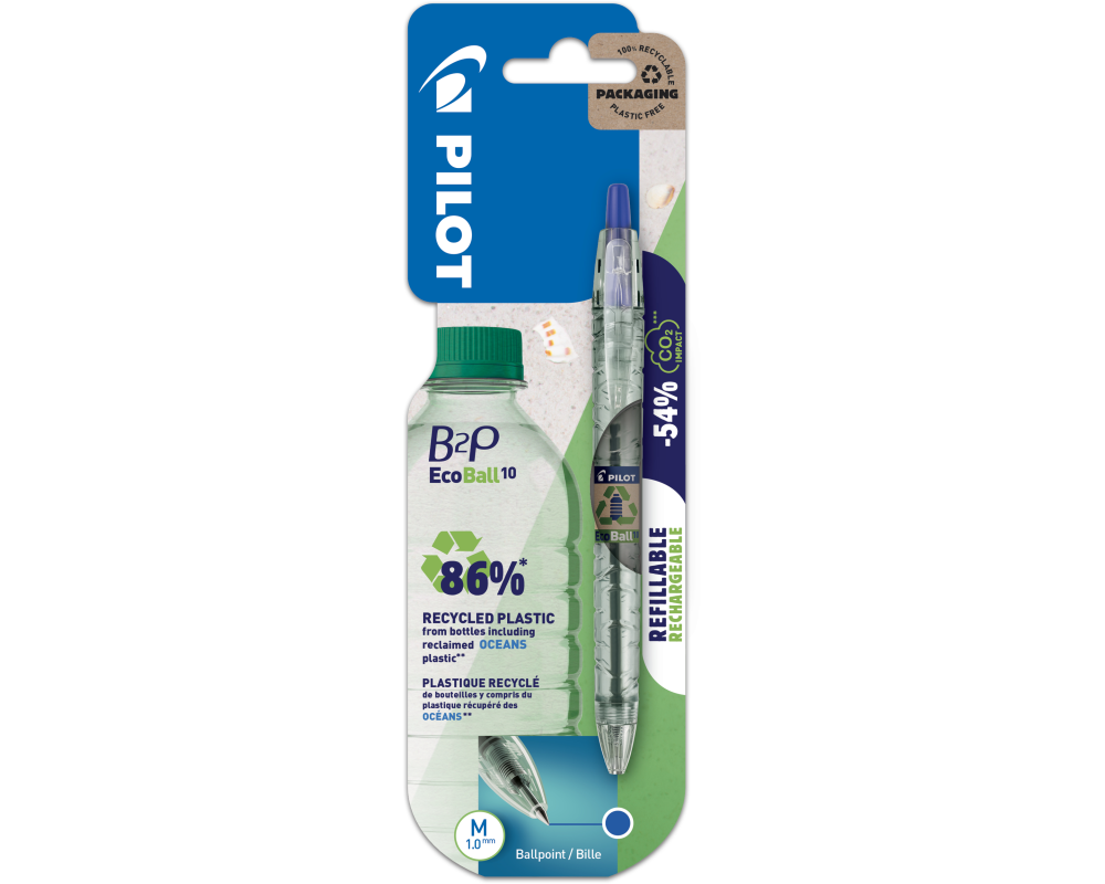 PILOT Kugelschreiber Ecoball B2P BC1_0584490 blau 1.0mm