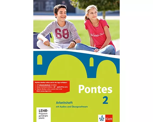 Pontes 2.Arbeitsheft mit Audios und Übungssoftware 2. Lernjahr