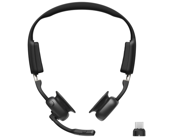 SHOKZ OpenMeet UC Wireless Bluetooth Bone Conduction Headset with USB-C Charging Port / USB-C Dongle