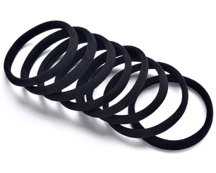 DailyGo Haargummi 5 cm 8 Stück, gerade, Schwarz