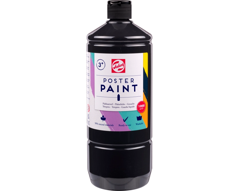 TALENS Plakatfarbe 1000ml 36717001 schwarz