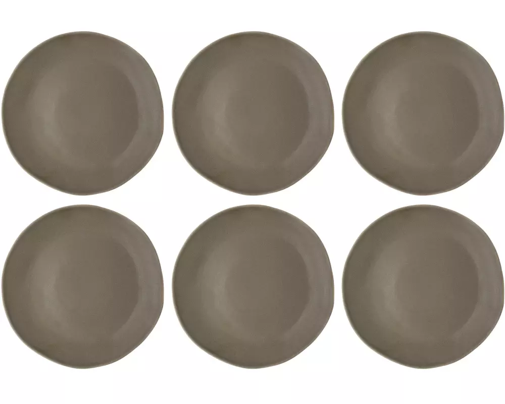 Villa Collection Speiseteller Shoku Ø 27 cm, 6 Stück, Braun