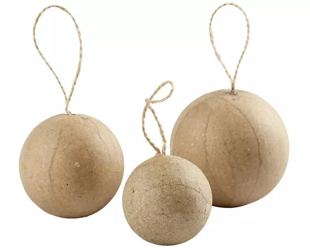 Creativ Company Weihnachtskugeln aus Pappe 4 + 5 + 6 cm