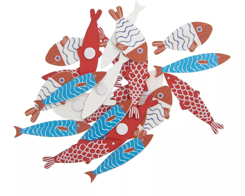 Rico Design Motivsticker Fische 24 Stück Mehrfarbig