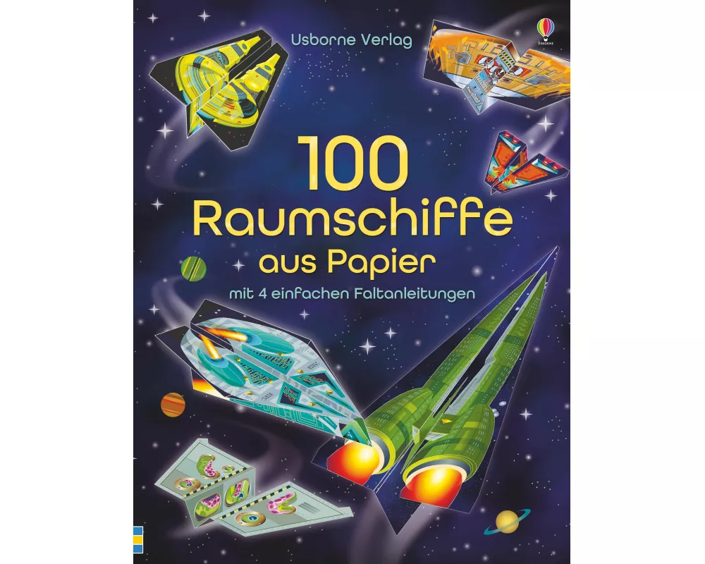 100 Raumschiffe aus Papier