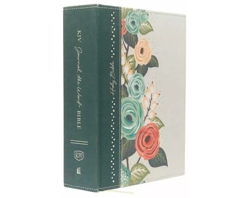KJV Large Print Bible, Journal the Word, Reflect, Journal or Create Art Next to Your Favorite Verses (Green Cloth Over Board, Red Letter, Comfort Prin