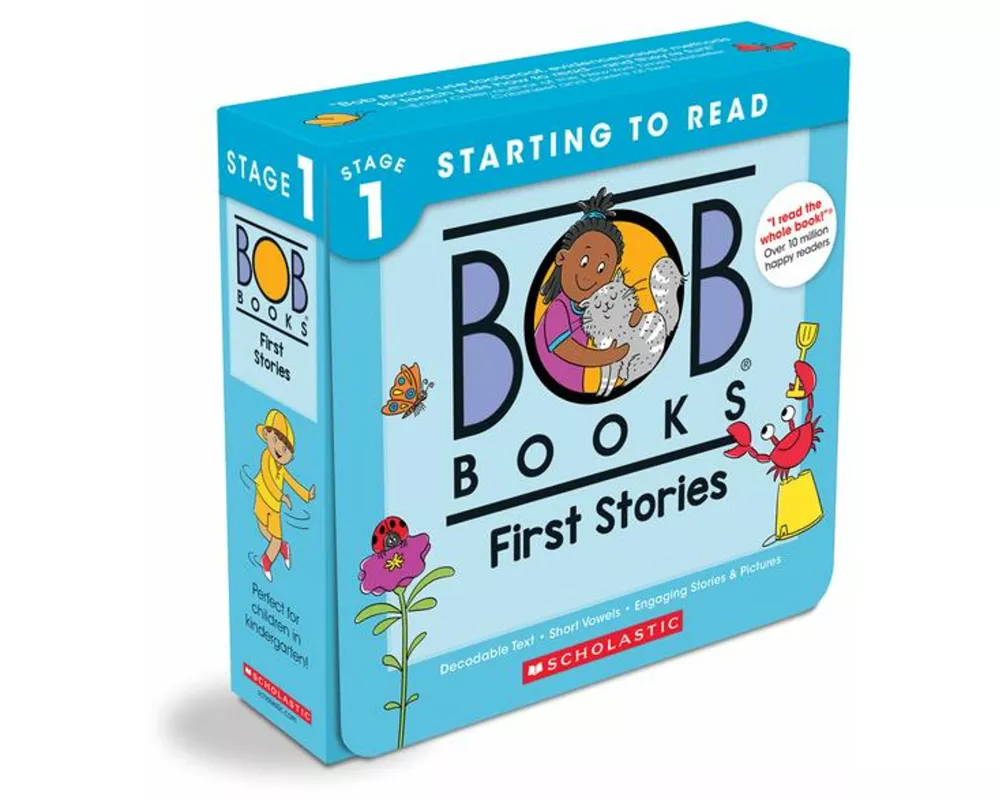 Bob Books - First Stories Box Set Decodable Phonics Books, Ages 4 and Up, Kindergarten (Stage 1: Starting to Read)