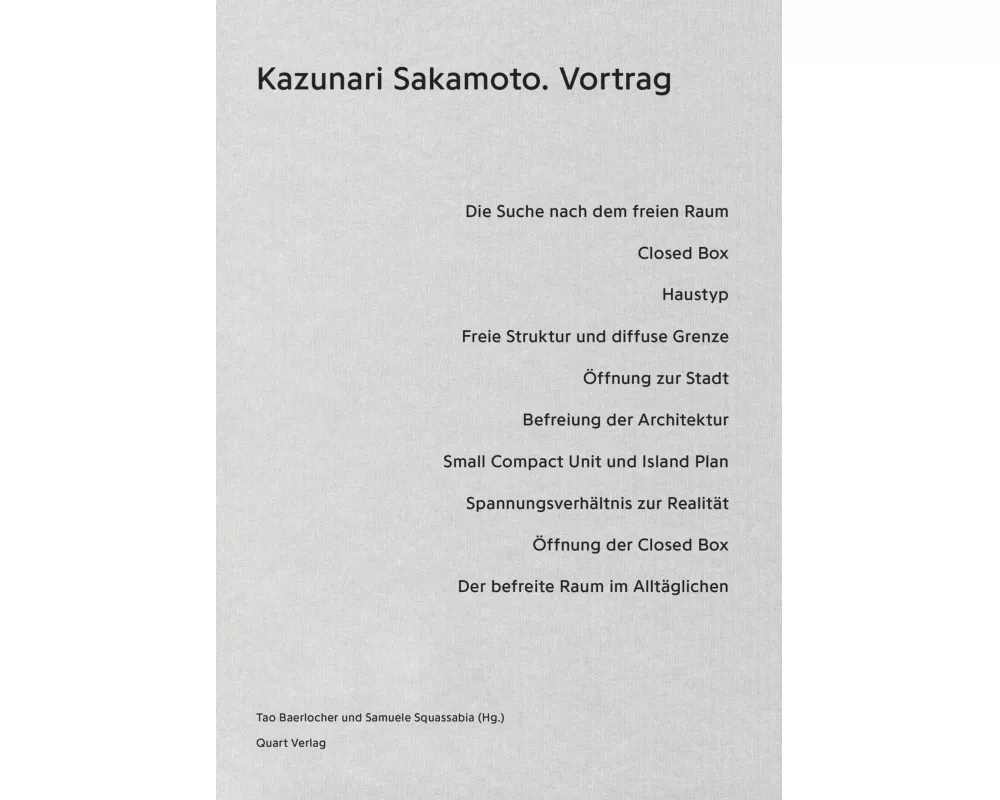 Kazunari Sakamoto: Vortrag
