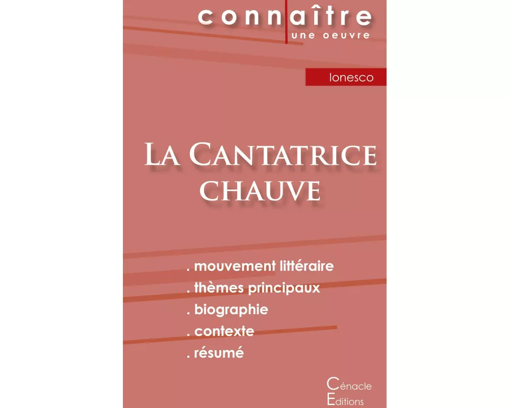 Fiche de lecture La Cantatrice chauve de Eugène Ionesco (Analyse littéraire de référence et résumé complet)