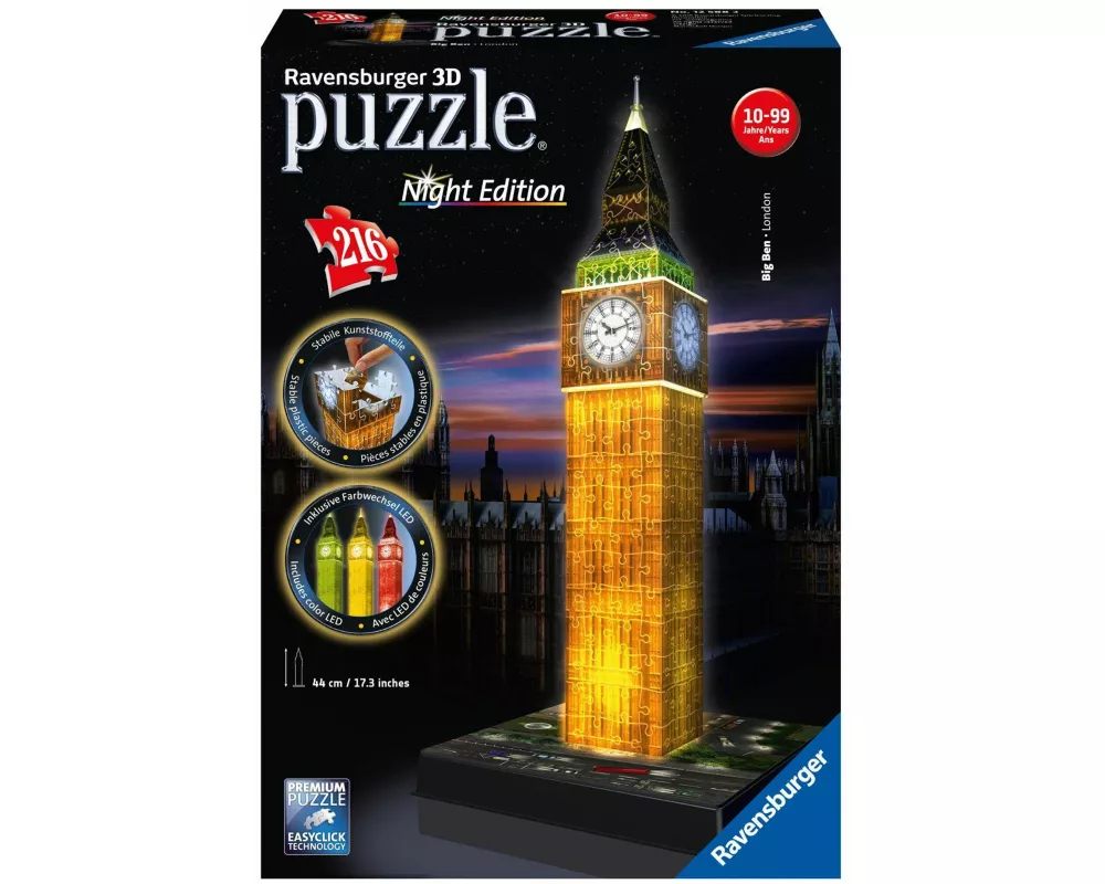 Big Ben bei Nacht 3D-Puzzle 216 Teile
