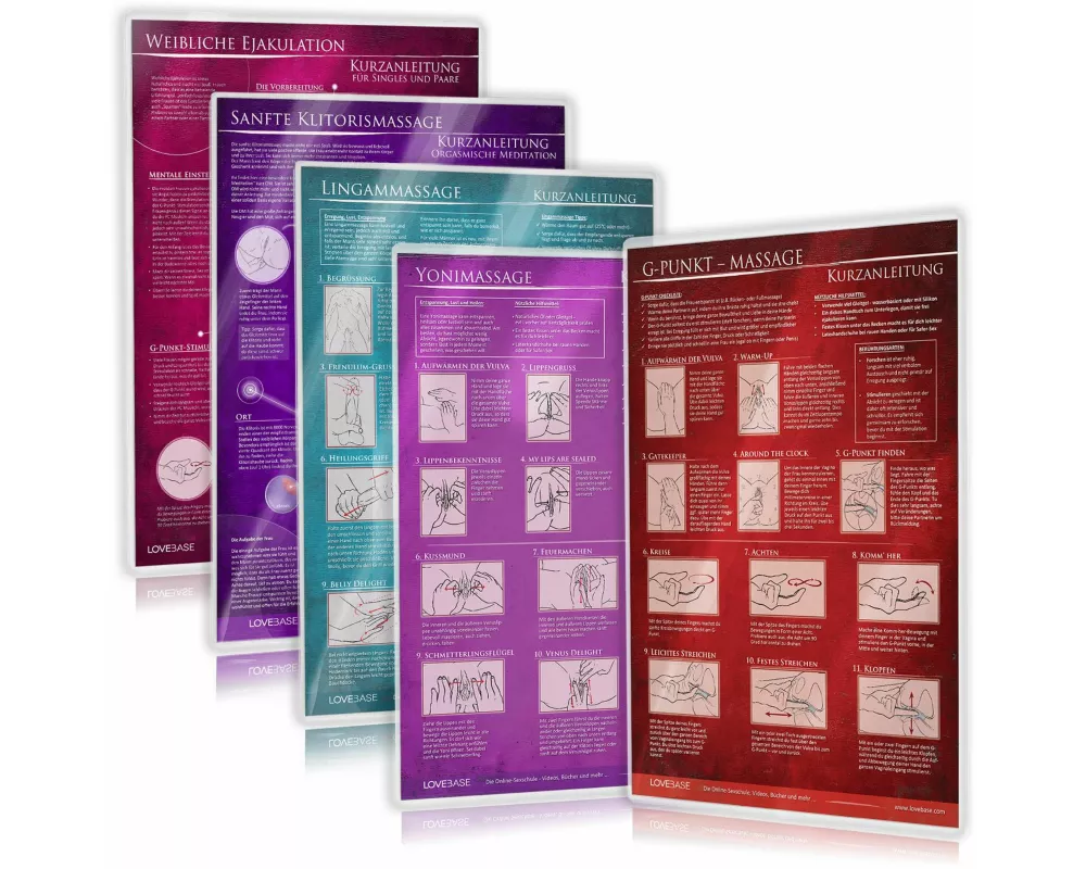 [5er Set - 2020] G-Punkt-Massage, Yoni-Massage, Lingam-Massage, Sanfte Klitorismassage, Weibliche Ejakulation
