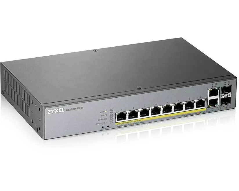 Zyxel PoE+ Switch GS1350-12HP 10 Port