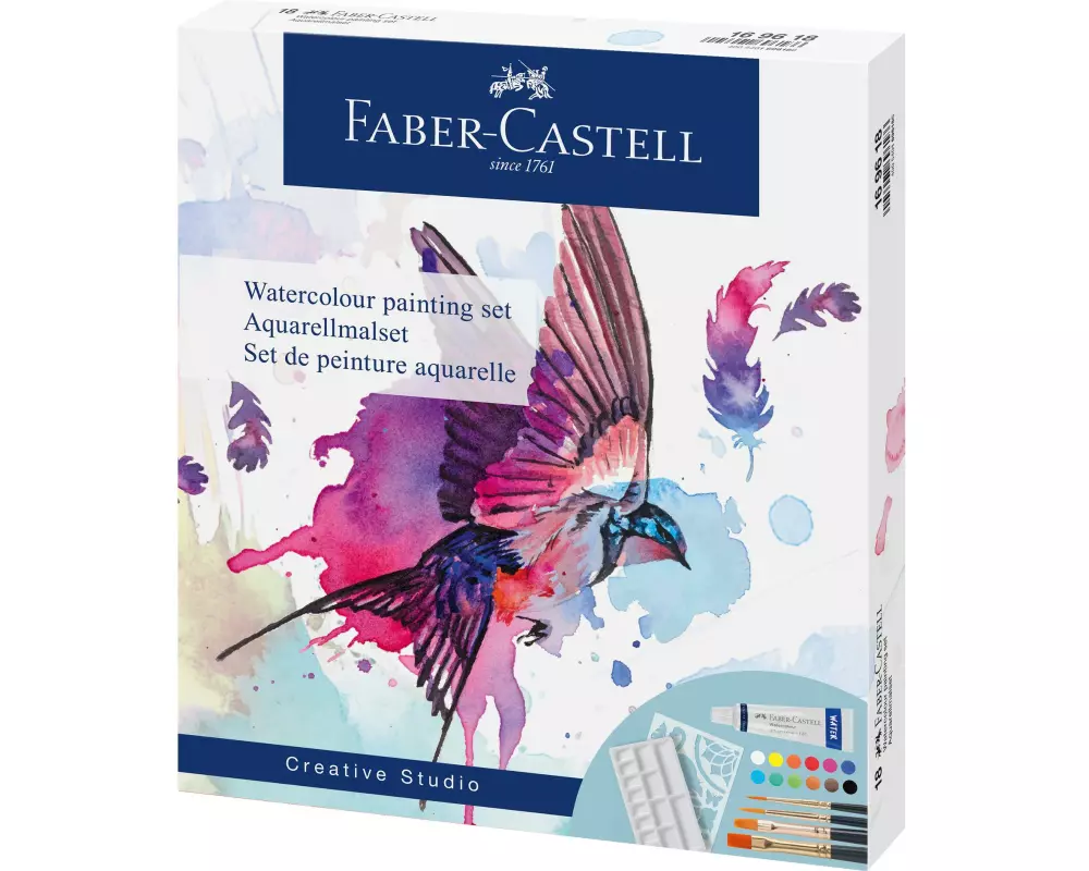 Faber-Castell Aquarellfarbe 12 x 5 ml, 18er Set