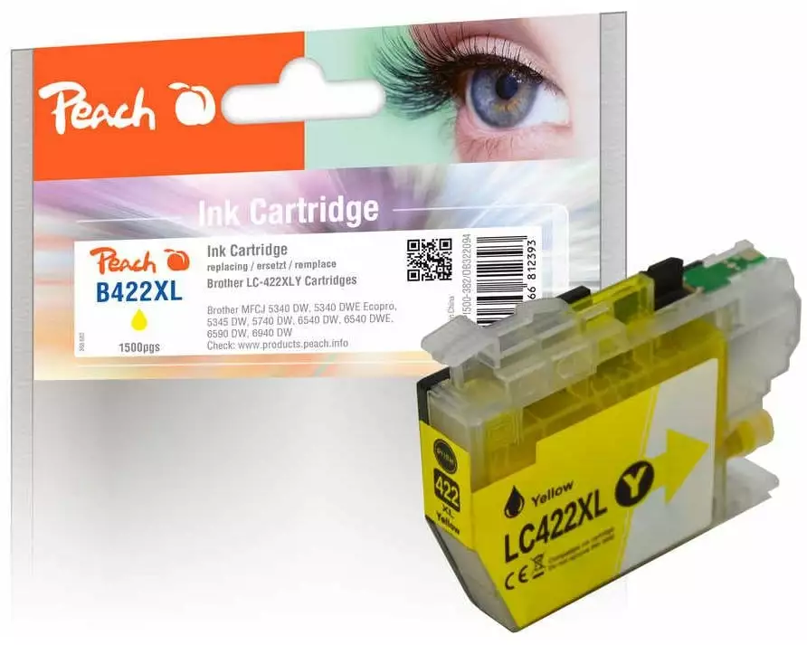 Peach Tinte Brother LC-422XLY Yellow