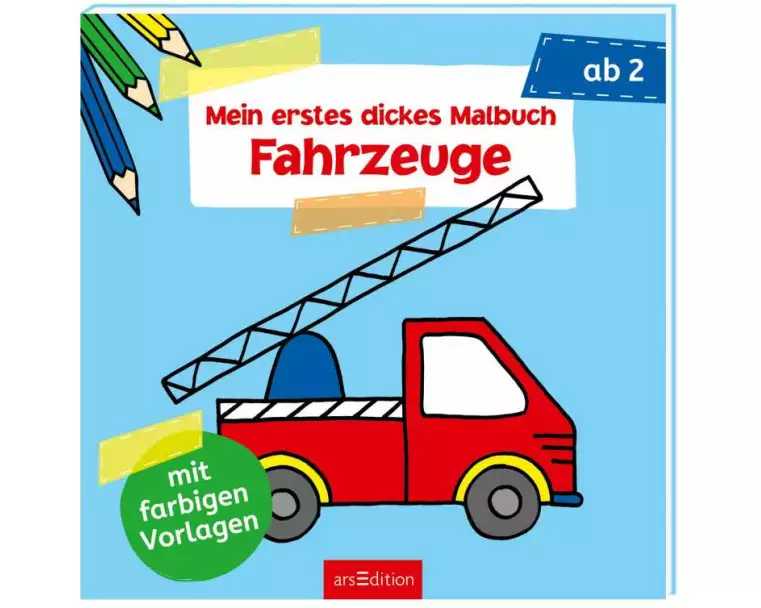 Mein erstes dickes Malbuch ab 2 – Fahrzeuge