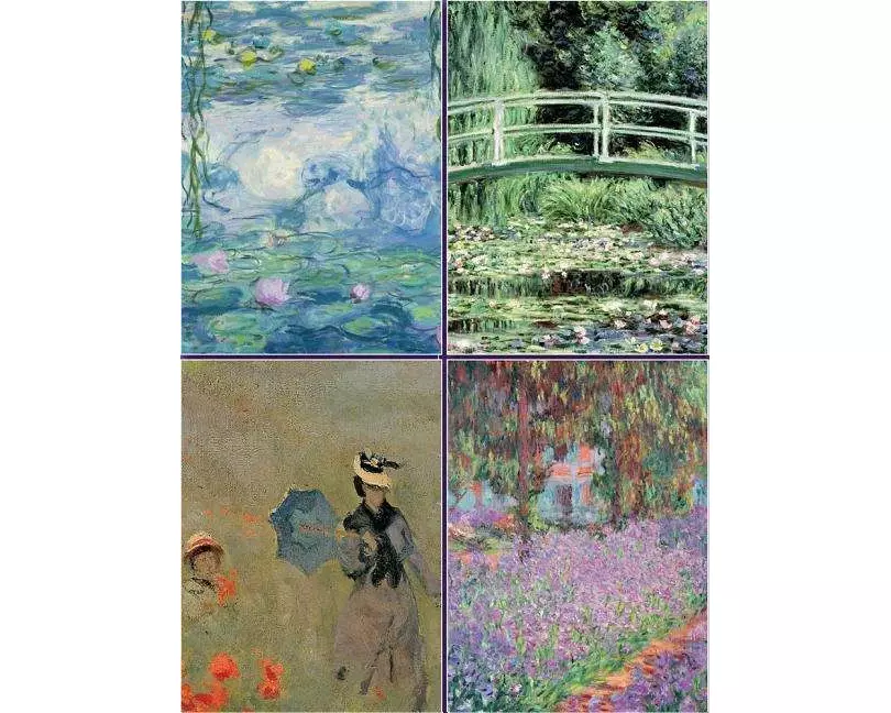 Set of Four Magnetic Notepads: Monet