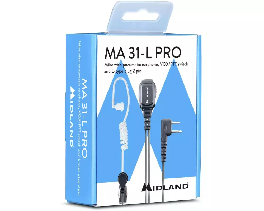 Midland Headset MA31-L Pro Schwarz, Transparent