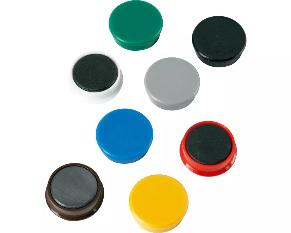 Alco Haftmagnet Ø 38 mm, 10 Stück, Mehrfarbig