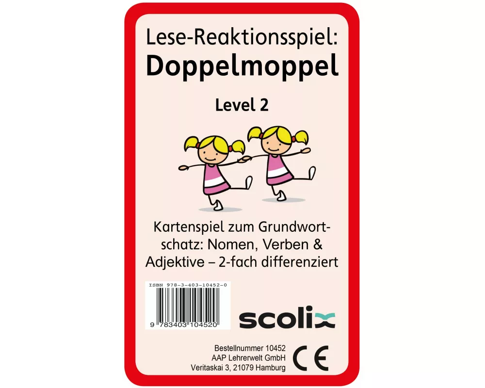 Lese-Reaktionsspiel: Doppelmoppel Level 2