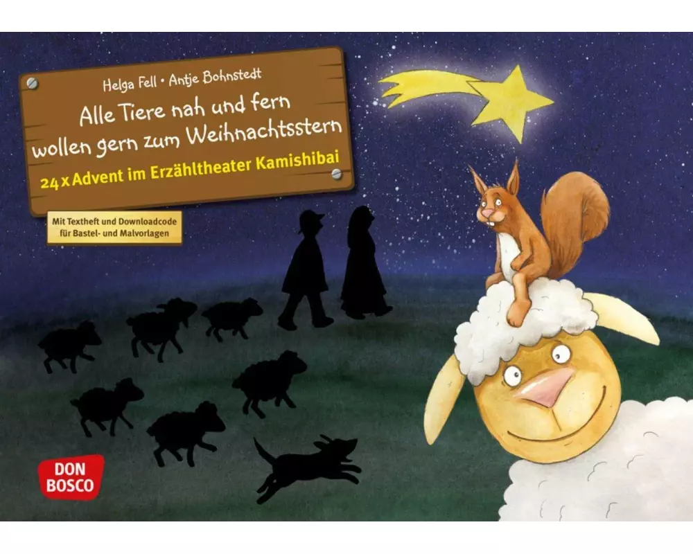 Alle Tiere nah und fern wollen gern zum Weihnachtsstern. Adventskalender