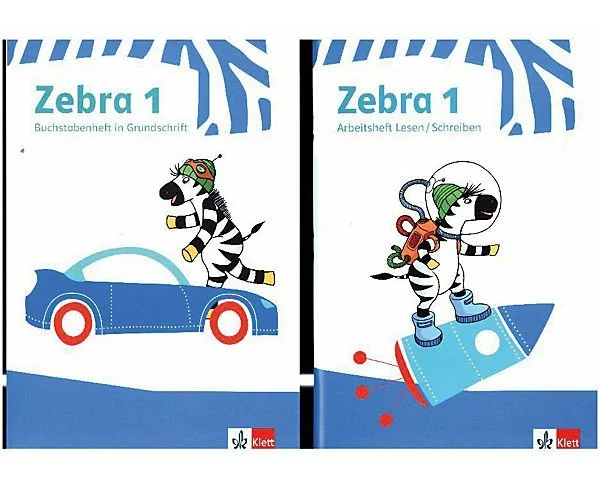 Zebra 1. Paket: Buchstabenheft in Grundschrift, Arbeitsheft Lesen/Schreiben