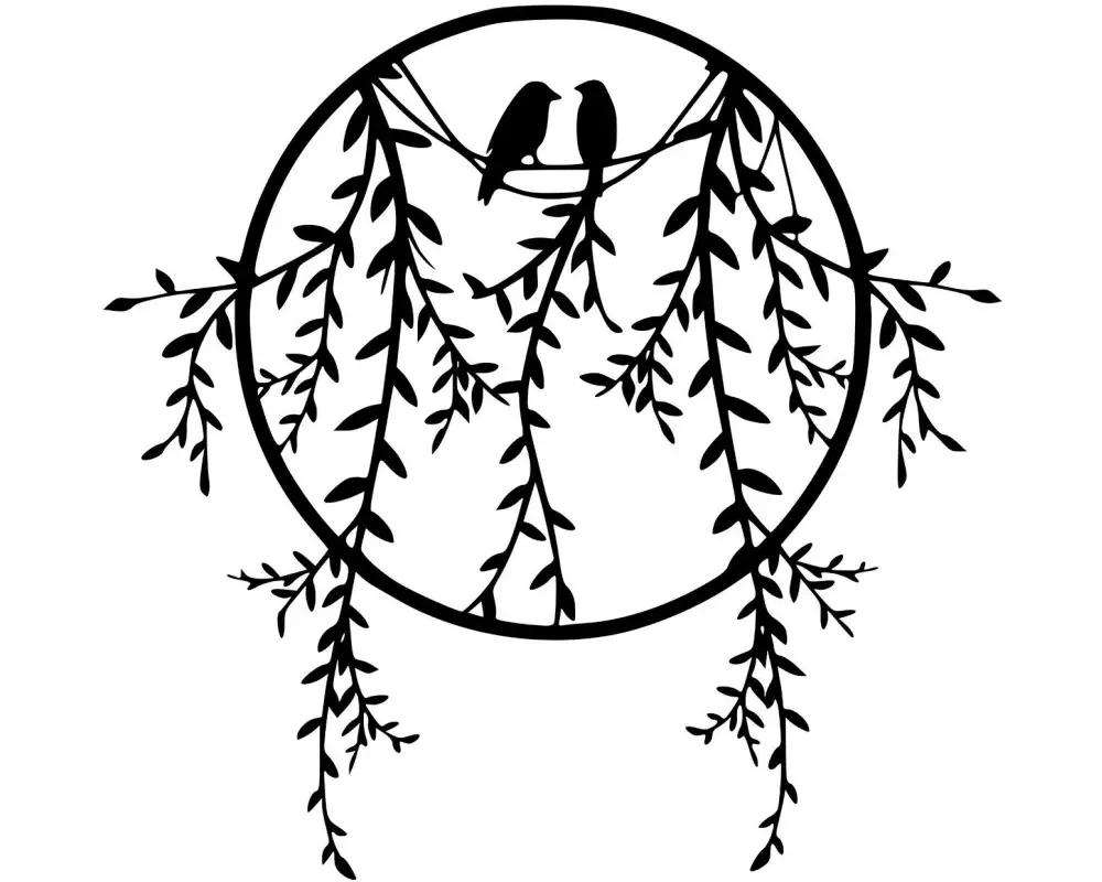 Wallxpert Wanddekoration Birds Ø 44 cm