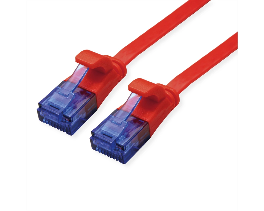 VALUE Patchkabel Cat.6A (Class EA) UTP, extra-flach, rot, 5 m