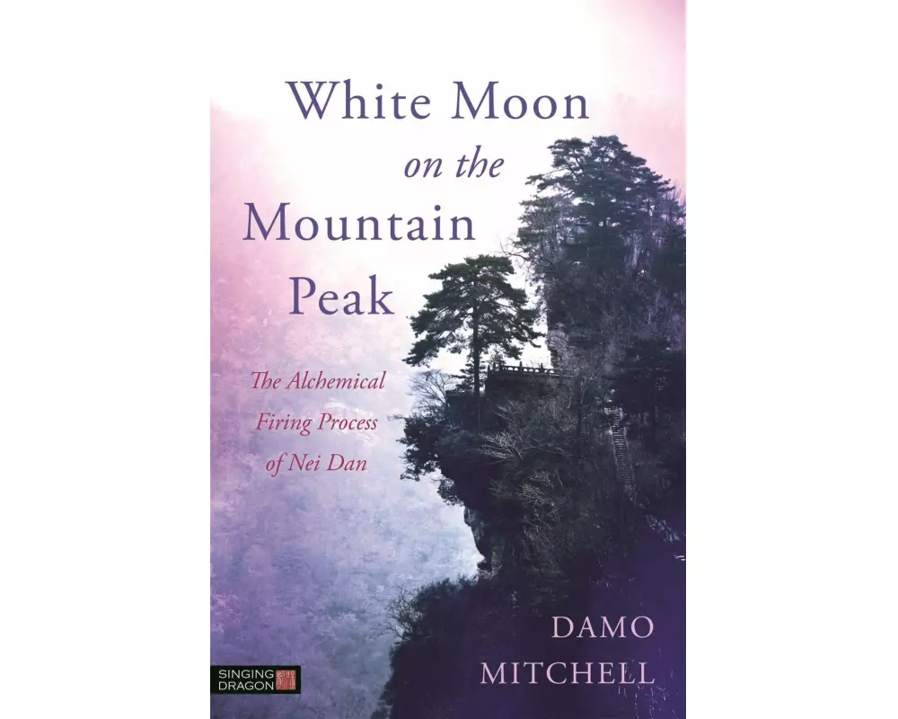 White Moon on the Mountain Peak